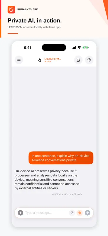 RunAnywhere screenshot 1 of 6