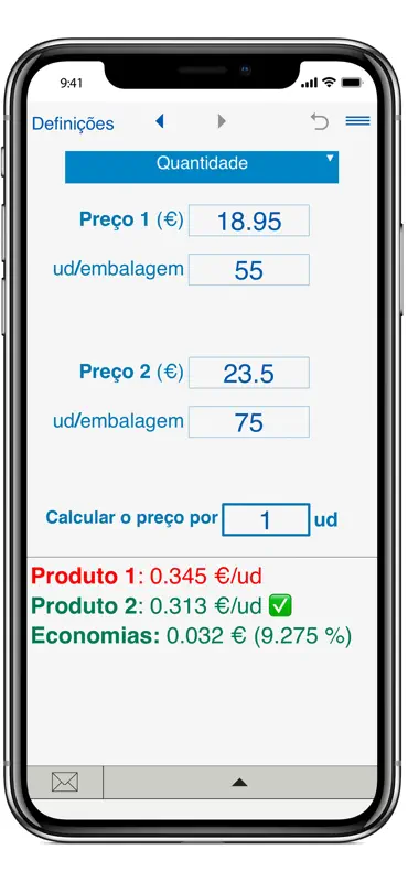 Calculadora de preço unitário screenshot 1 of 8