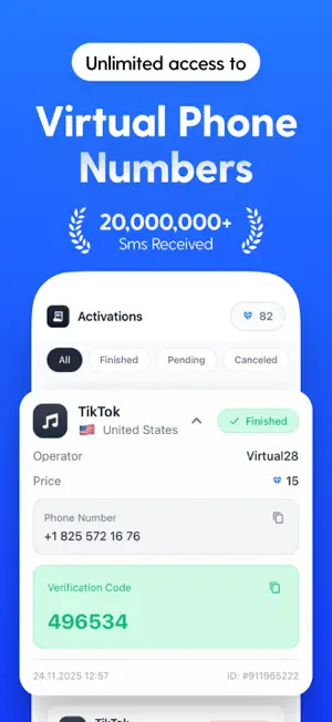 Virtual Number SMS - Smaryo screenshot 1