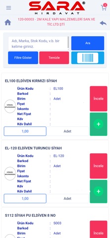 Sara Hırdavat B2B screenshot