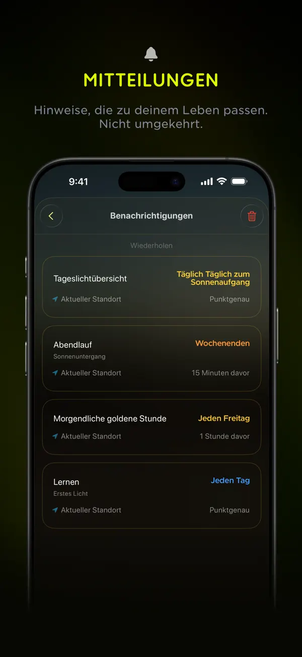 Lumy, Sonnentracker Fotografie iPhone App Screenshot 7 – Foto & Video