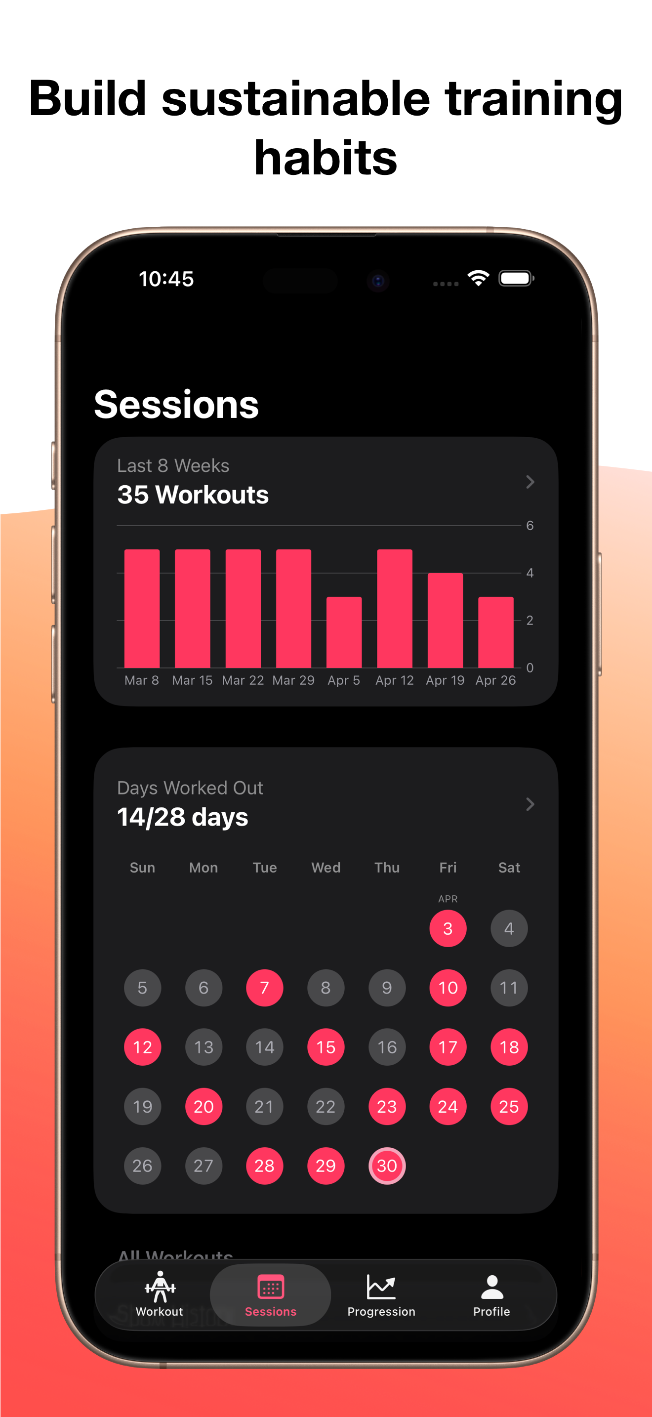 On Lifting Log Workout Tracker