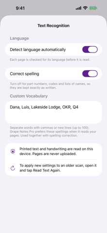 Grape Notes Pro のスクリーンショット