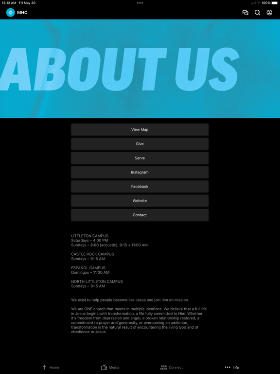Mission Hills Church iPad screenshot 4 - Education app