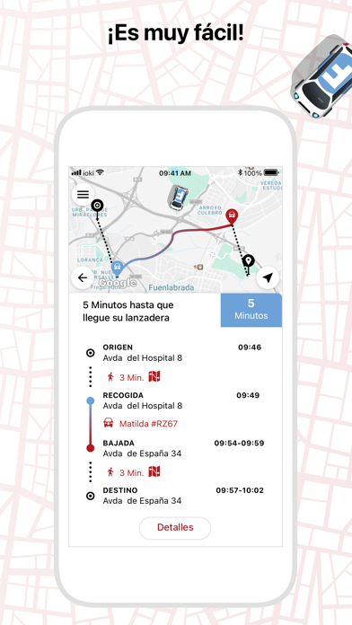 EMTF transporte a demanda Screenshot