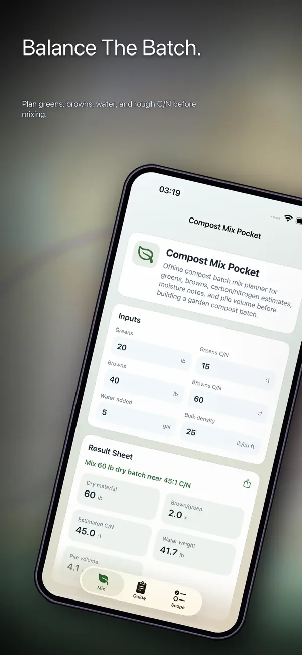 Screenshot #1 pour Compost Mix Pocket