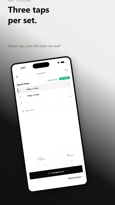 FORGE Workout Log & Gym Log Screenshot 3 of 7