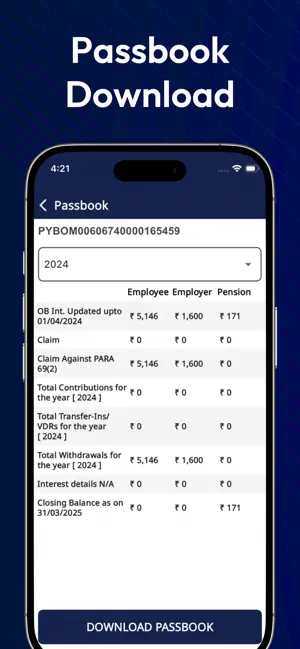 PF Balance, PF Passbook-My PF screenshot 3