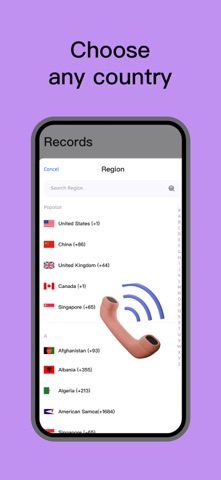 Skycaller:Unlimited Call&Text iPhone screenshot