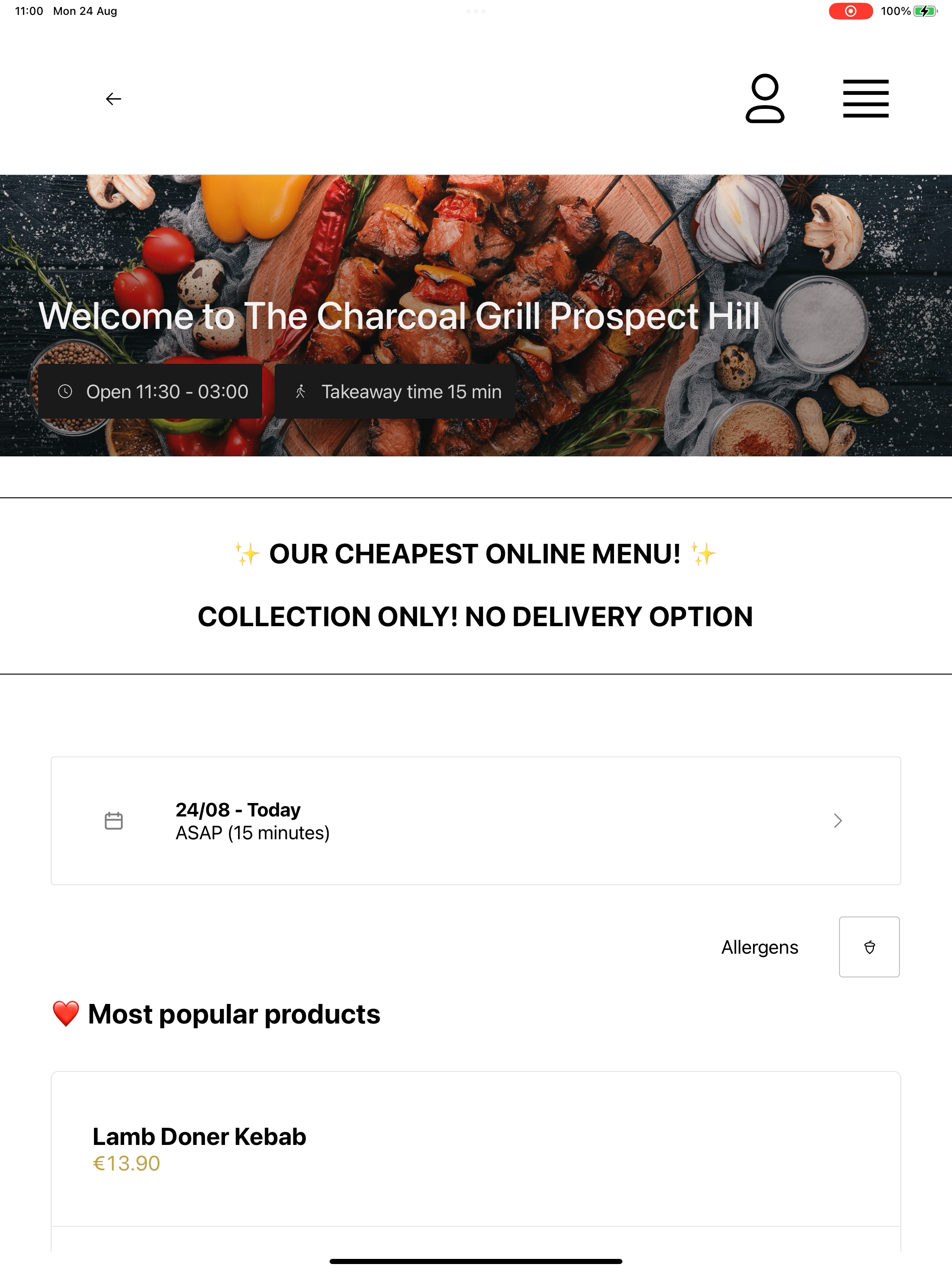 The Charcoal Grill IE screenshot 13