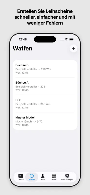 Waffenleihschein screenshot 3 of 6