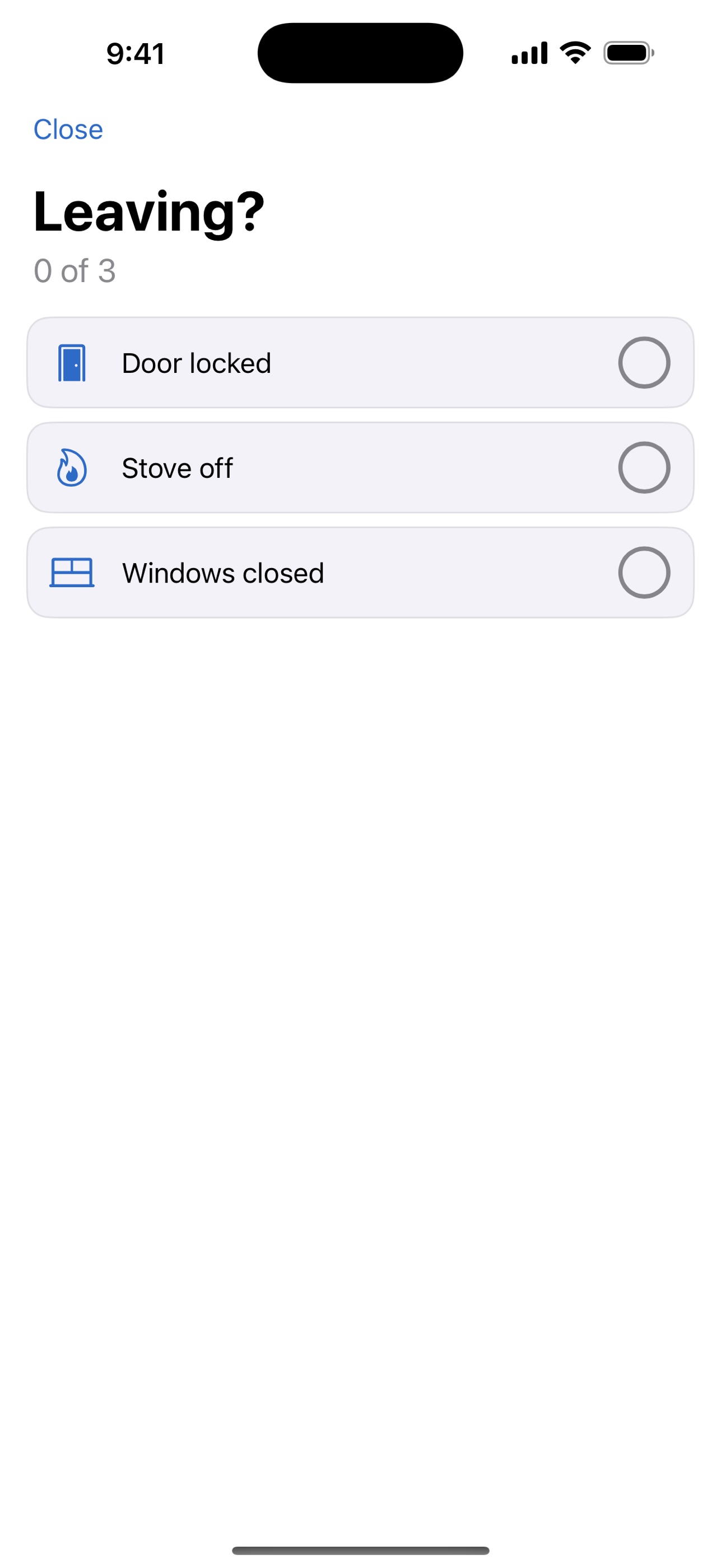 Screenshot 2 of All Clear Checklist