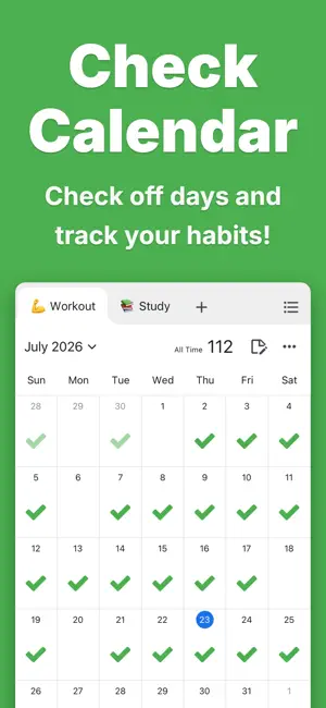 Check Calendar - Habit Tracker screenshot 1