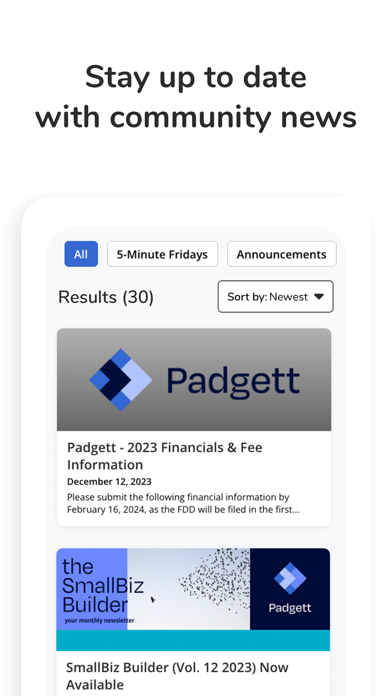 Padgett Community iPhone screenshot