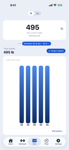 Barbell PlateSense screenshot