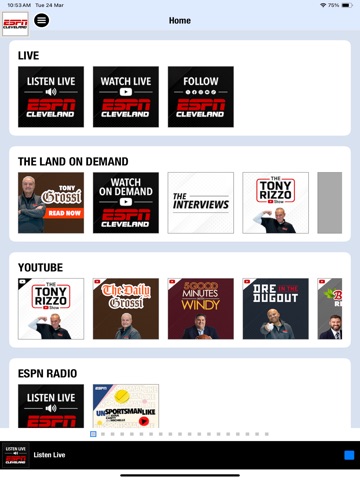 ESPN Cleveland iPad screenshot