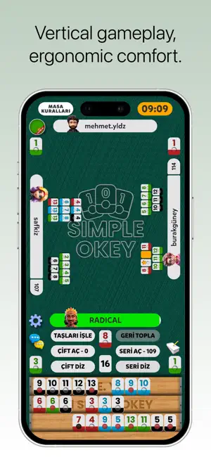 101 Simple Okey-Play Vertical! screenshot 2