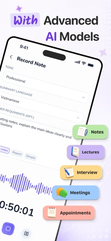 Apex AI Notetaker, Transcriber Screenshot 2 of 8