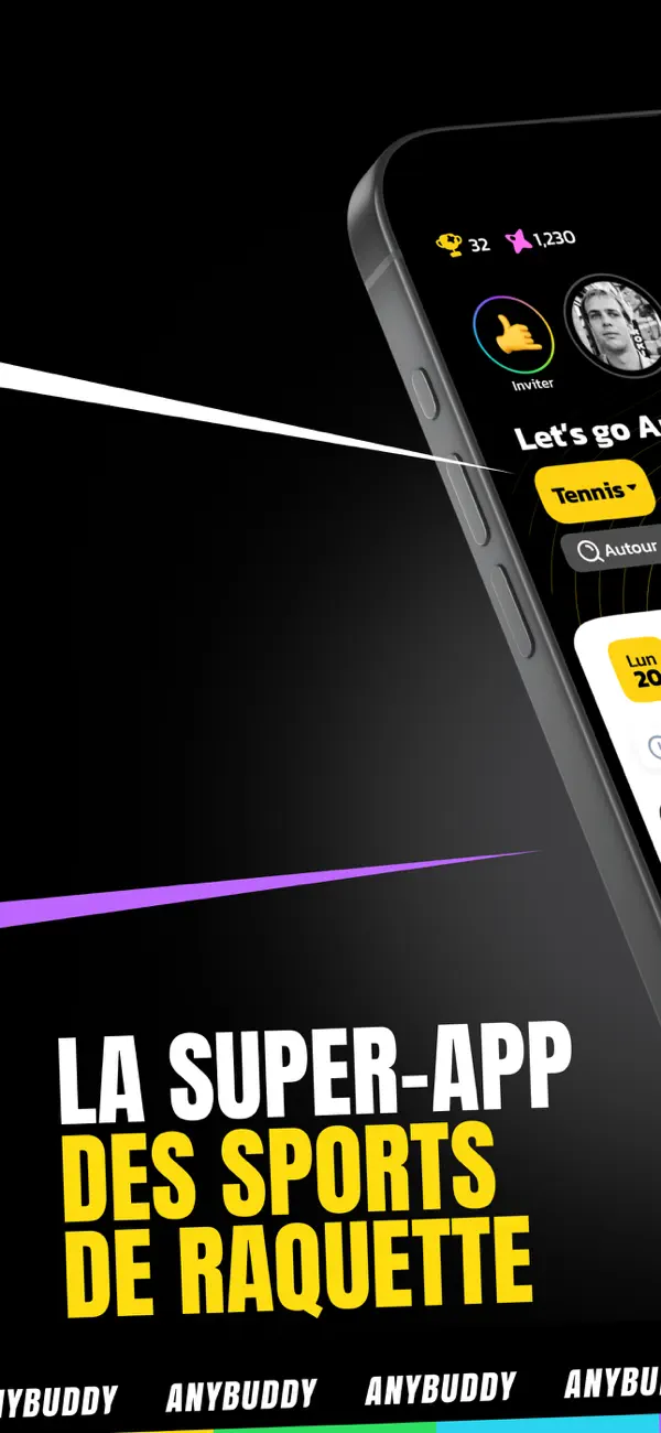 Screenshot #1 pour Anybuddy : Padel Tennis Squash