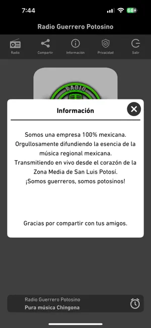 Radio Guerrero Potosino screenshot 2