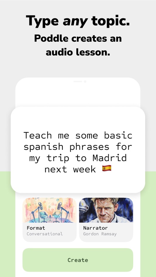 #2. Poddle - AI podcast lessons (iOS) Podle: unserious labs