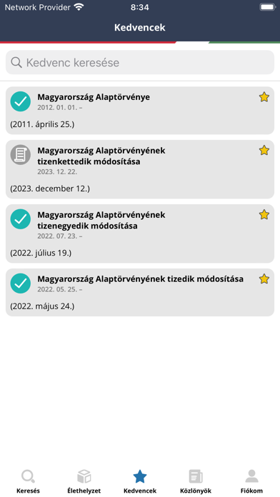 Jogszabálytár Screenshot