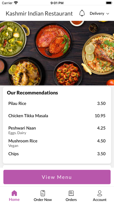 Kashmir Indian Restaurant Screenshot