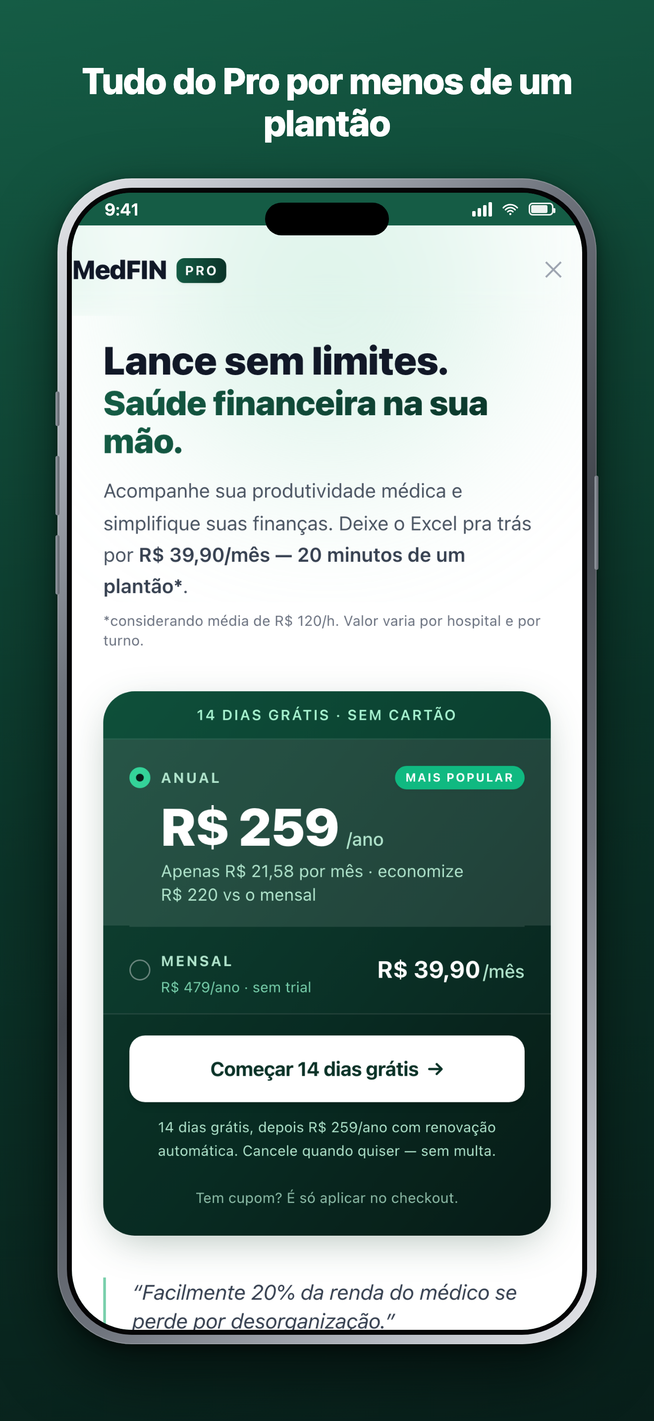 MedFIN | Finanças para Médicos screenshot 9