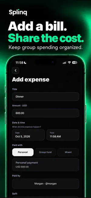 Splinq: Split Bills & Expenses screenshot 1