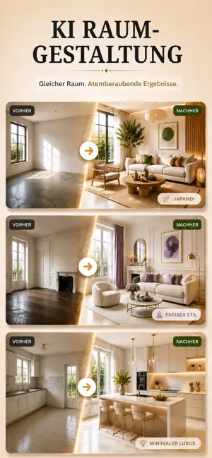 Decor AI: KI Zimmer Raumplaner iPhone screenshot 2