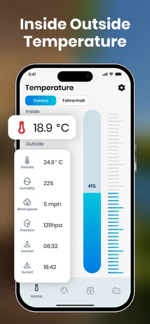 Thermometer - Outdoor & Indoor iPhone screenshot 2