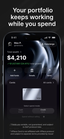 XPlace: Crypto Credit Card iPhone screenshot