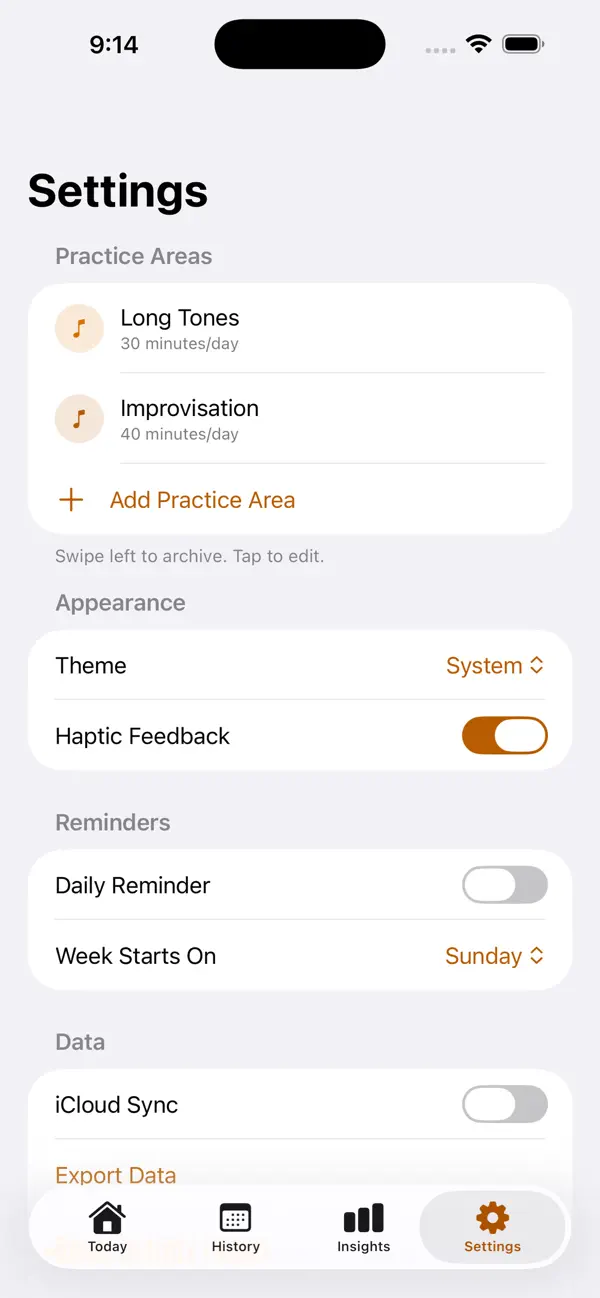 #4. Saxophone Practice Log (iOS) Με: Joseph See