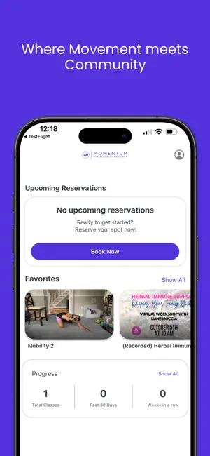 Momentum Fit Studio screenshot 2