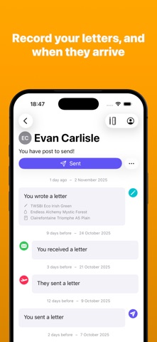 Pendulum - Pen Pal Tracker screenshot