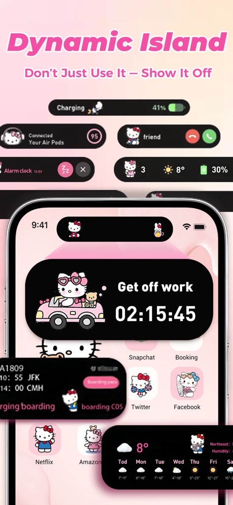 Dynamic Dash - Widget & Theme - このアプリは、「充電ステータス」や「カレンダーイベント通知」など、重要な情報をダイナミックアイランドに表示させ、日常のタスク管理をスマートかつ魅力的にサポートします。