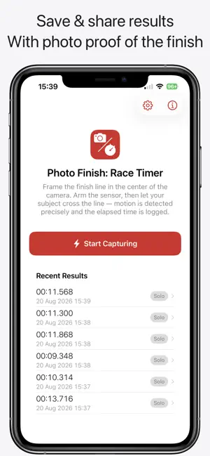 Photo Finish: Race Timer screenshot 3