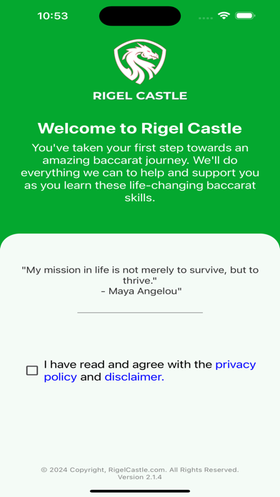 Rigel Castle Baccarat Screenshot