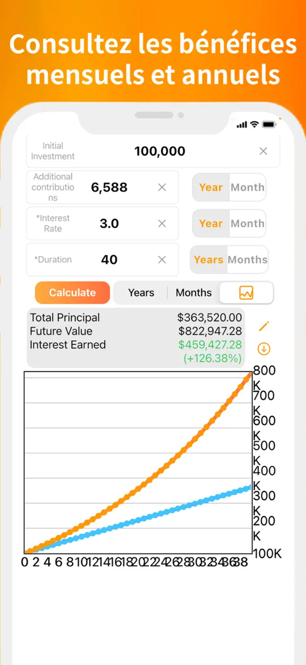 Screenshot #3 pour Calcul Des Intérêts Composés