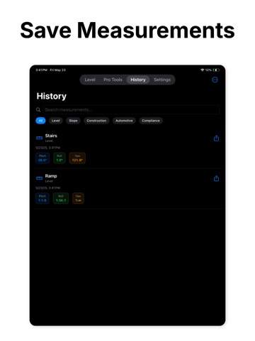 Level Tool - Angle Measure iPad screenshot