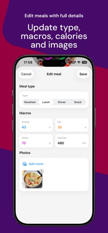 Visual Meal Planner - MealMap iPhone screenshot