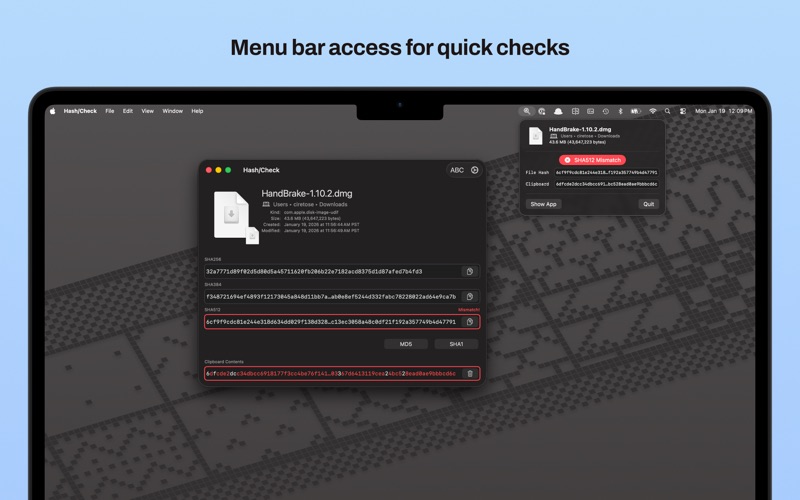 Screenshot #2 pour Hash/Check
