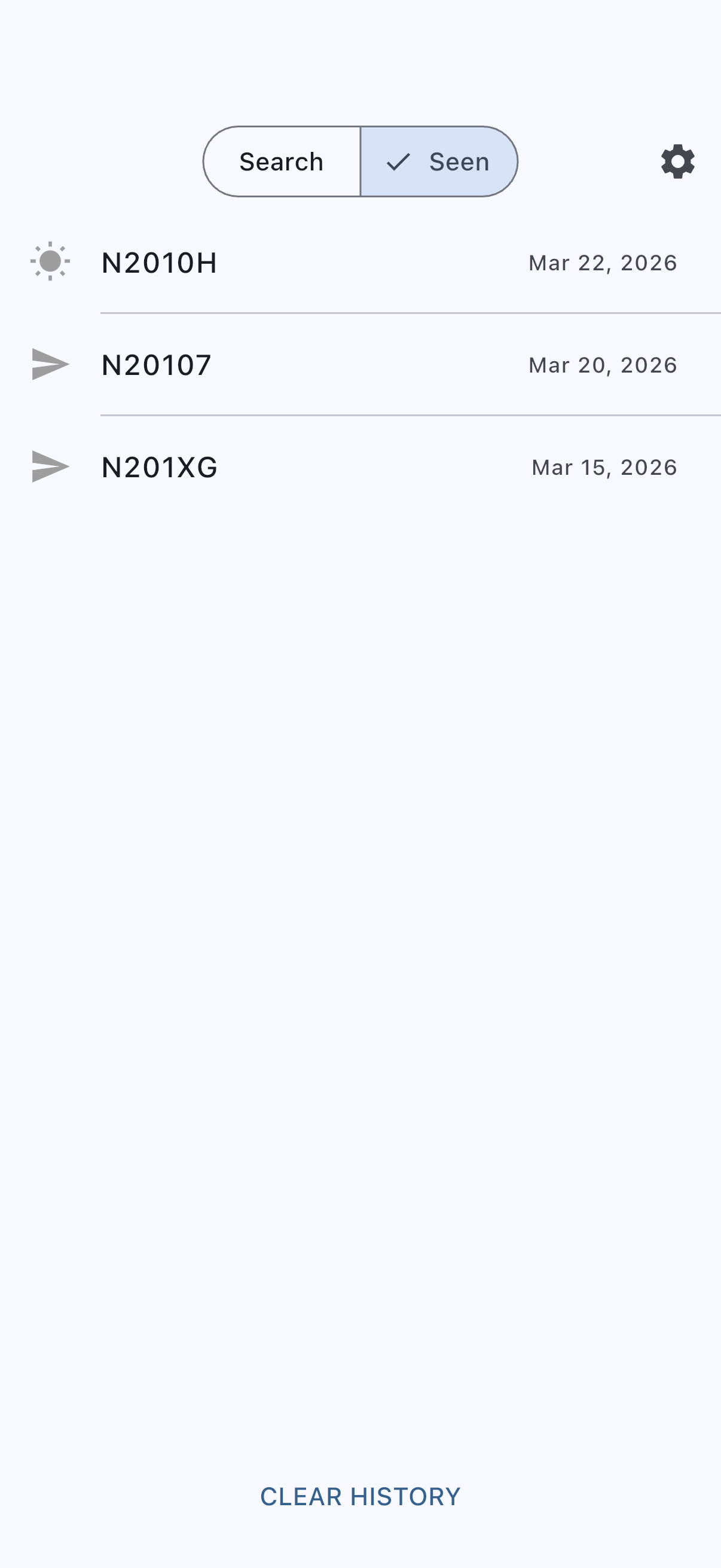 Tail Number offline database