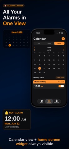 Date Alarm iPhone screenshot
