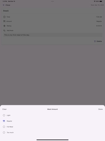 Calorie Diary: Diet Tracker iPad screenshot