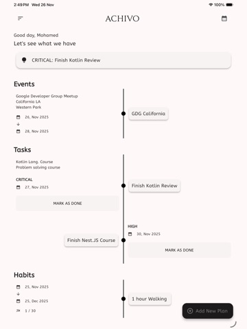 ACHIVO iPad screenshot
