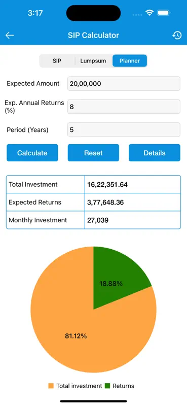 SIP Calculator – Lumpsum Plan screenshot 4 of 10