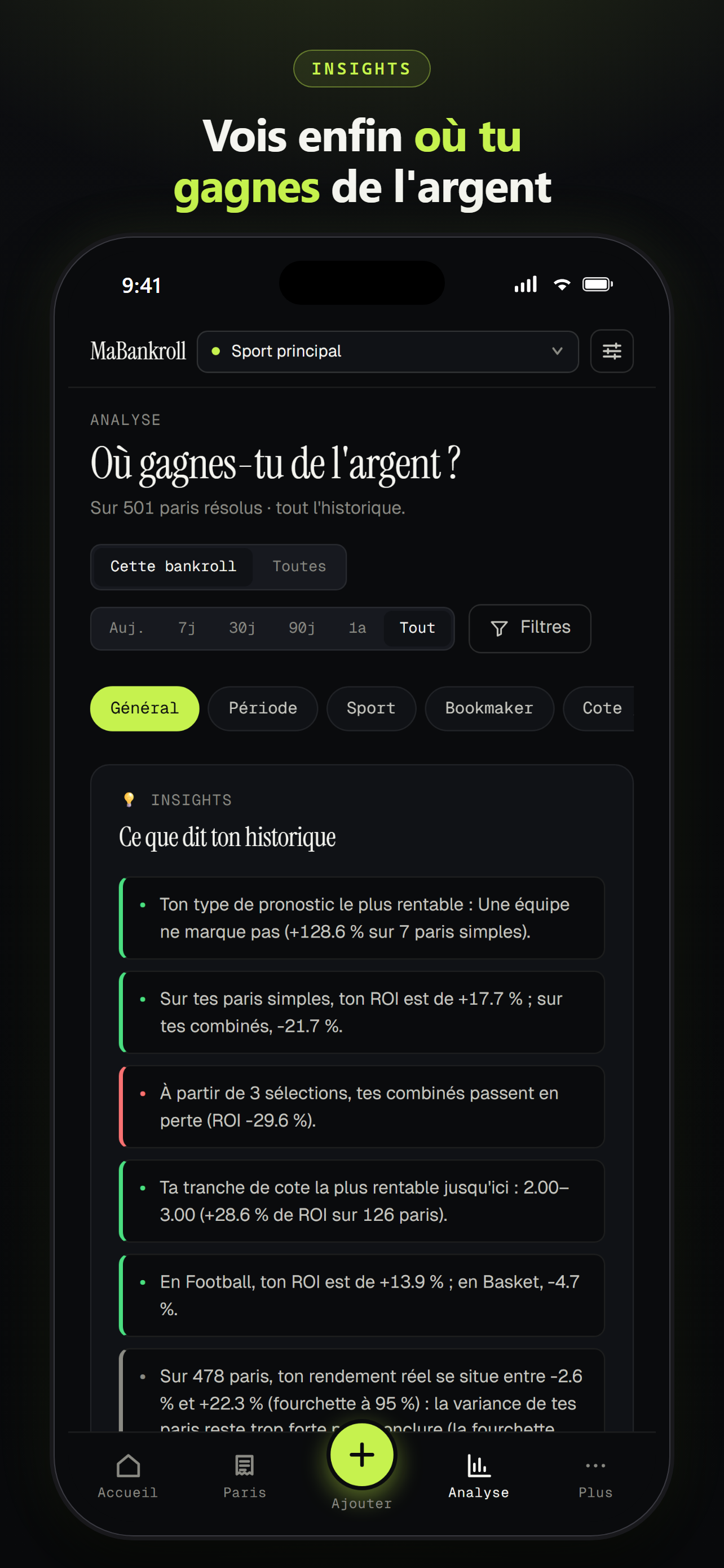 MaBankroll : suivi de paris screenshot 6