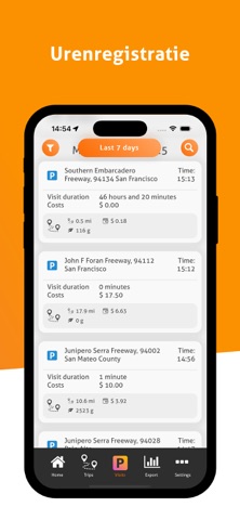 MoveJack rit & uren screenshot
