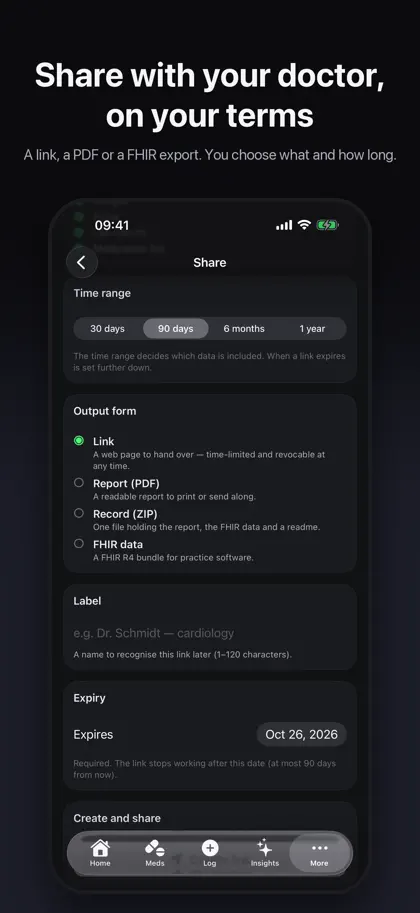 Captura de tela 3 de 4 de HealthLog - Companion App